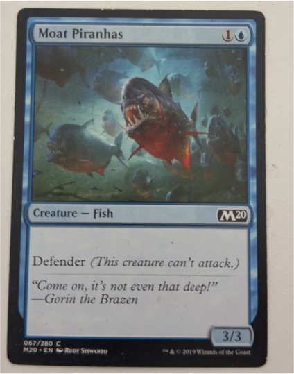2019 Magic: The Gathering #067 Moat Piranhas — front