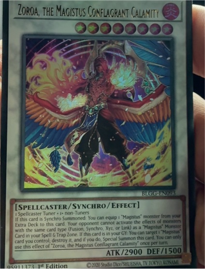 2020 Yu-Gi-Oh! BLGG-EN093 Zoroa, the Magistus Conflagrant Calamity — front