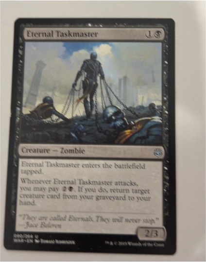 2019 Magic: The Gathering War of the Spark #90 Eternal Taskmaster — front