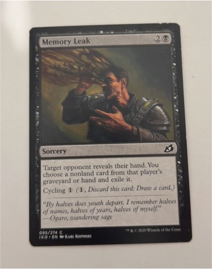 2020 Magic: The Gathering Ikoria: Lair of Behemoths #95 Memory Leak — front