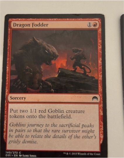 2015 Magic Origins #140 Dragon Fodder — front
