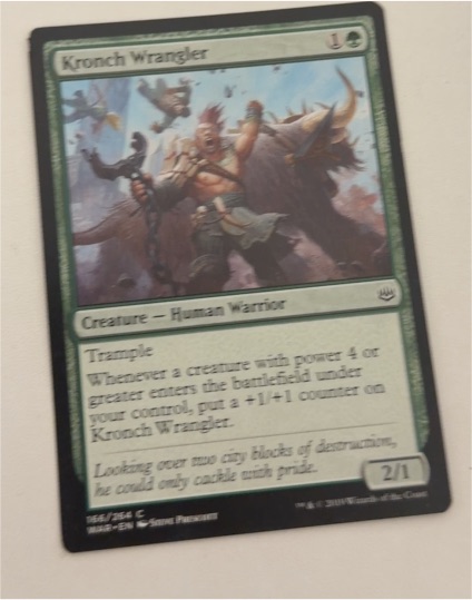2019 Magic: The Gathering War of the Spark #166 Kronch Wrangler — front