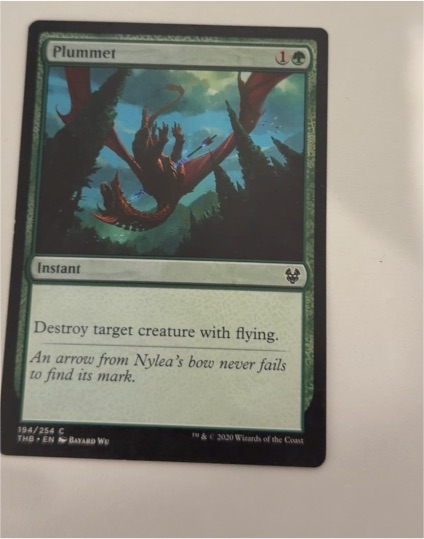 2020 Magic: The Gathering Theros Beyond Death #194 Plummet — front