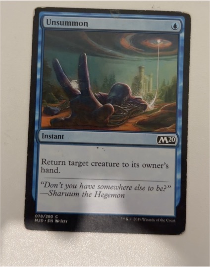 2020 Magic: The Gathering #78 Unsummon — front