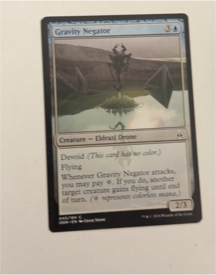 2016 Magic: The Gathering Oath of the Gatewatch #45 Gravity Negator — front