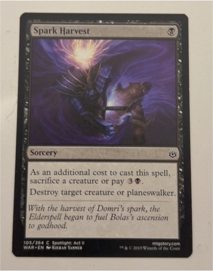 2019 War of the Spark #105 Spark Harvest — front