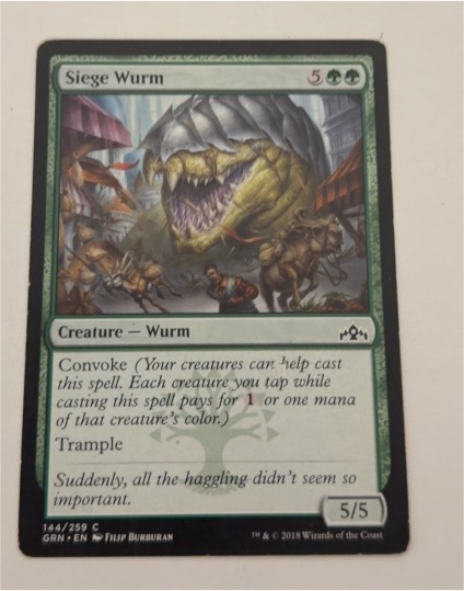 2018 Magic: The Gathering Guilds of Ravnica #144 Siege Wurm — front