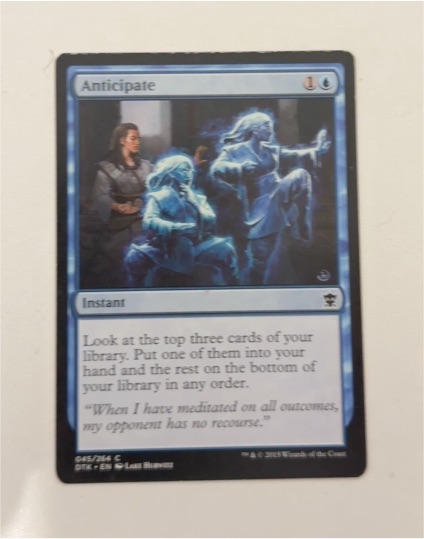 2015 Magic: The Gathering Dragons of Tarkir #045 Anticipate — front