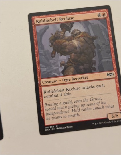 2019 Magic: The Gathering Ravnica Allegiance #111 Rubblebelt Recluse — front
