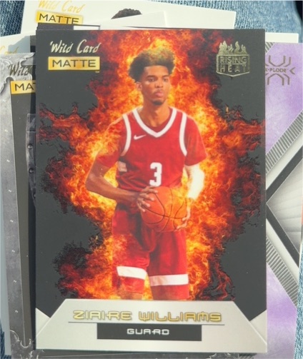 2022 Wild Card Matte #RH-25 Ziaire Williams Rising Heat — front