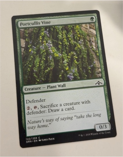 2018 Magic: The Gathering #142 Portcullis Vine — front