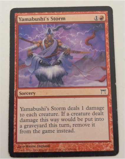 2004 Magic: The Gathering Champions of Kamigawa #199 Yamabushi's Storm — front