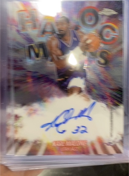 2026 Topps Chrome Update #HM-KMA Karl Malone Havoc Marks Auto — front