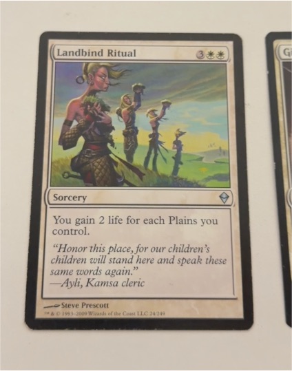 2009 Magic: The Gathering Zendikar #24 Landbind Ritual — front