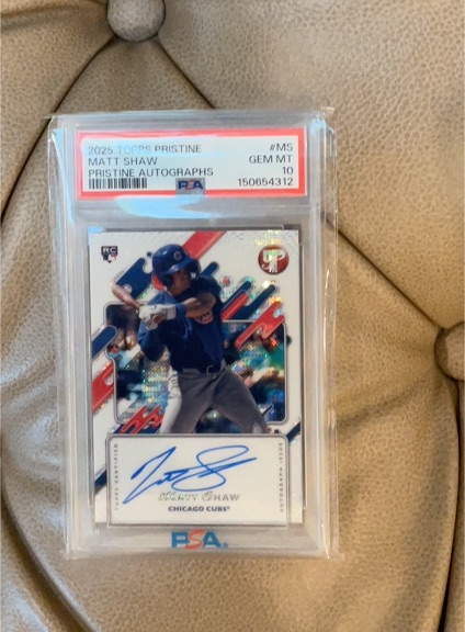 2025 Topps Pristine #PA-MS Matt Shaw — front