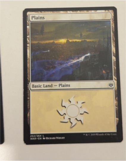 2019 Magic: The Gathering #252 Plains War of the Spark — front