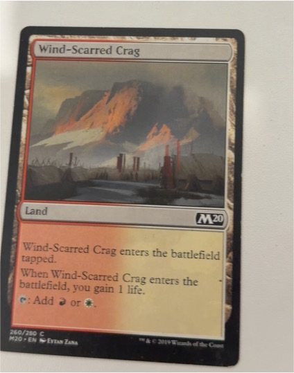 2020 Magic: The Gathering M20 #260 Wind-Scarred Crag — front