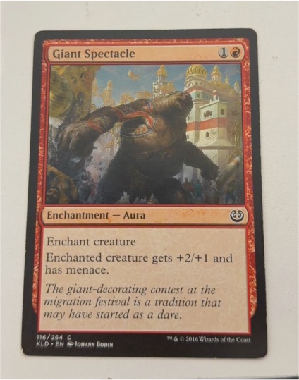 2016 Magic: The Gathering Kaladesh #116 Giant Spectacle — front