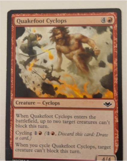 2019 Magic: The Gathering #142 Quakefoot Cyclops — front