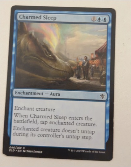 2019 Magic: The Gathering Throne of Eldraine #040 Charmed Sleep — front