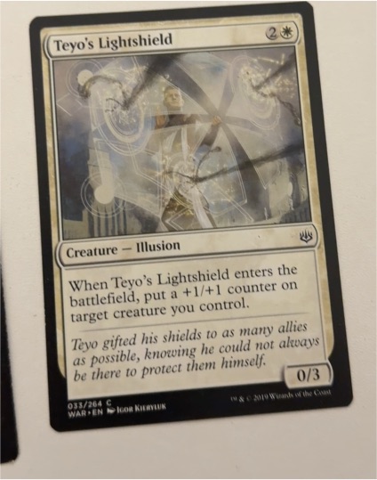 2019 Magic: The Gathering War of the Spark #33 Teyo's Lightshield — front