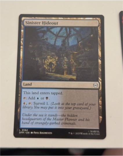 2025 Magic: The Gathering #184 Sinister Hideout — front