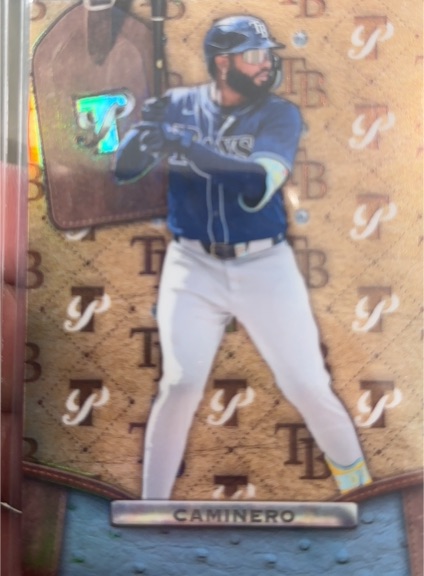 2026 Bowman Chrome #59 Junior Caminero Mojo Refractor — front