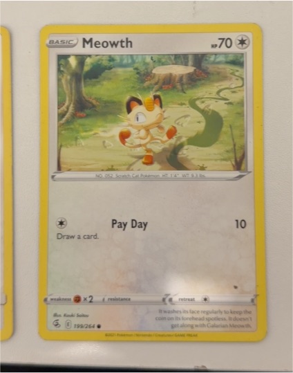2021 Pokemon Game Freak #199 Meowth — front