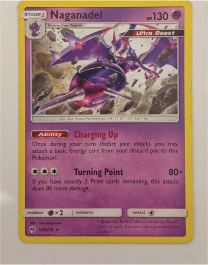2018 Pokémon Lost Thunder #108 Naganadel — front