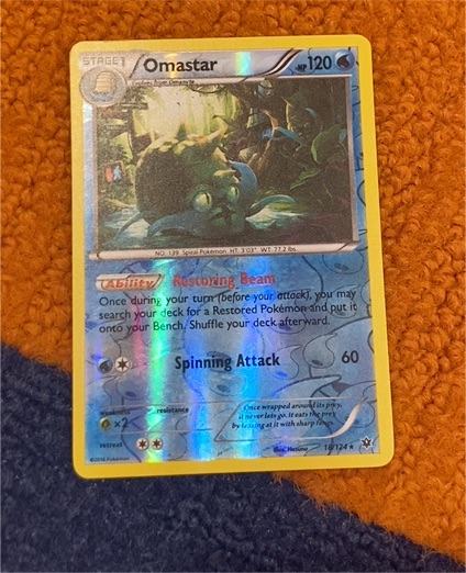 2016 Pokémon XY Fates Collide #18 Omastar — front