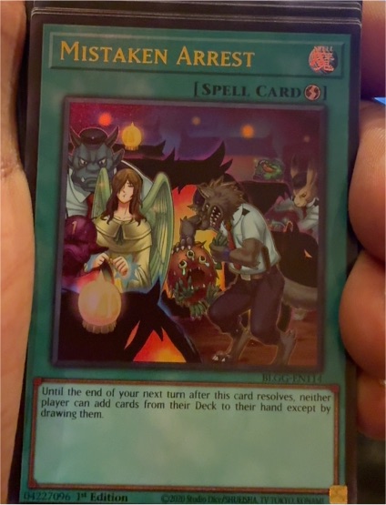 2020 Yu-Gi-Oh! BLGG-EN114 Mistaken Arrest — front