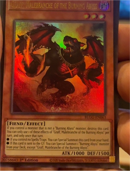2020 Yu-Gi-Oh! BLGG-EN063 Graff, Malebranche of the Burning Abyss — front