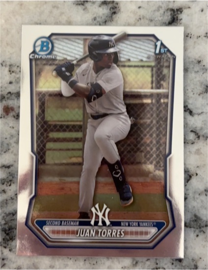 2026 Bowman Chrome Baseball Prospects #BCP-75 Juan Torres — front