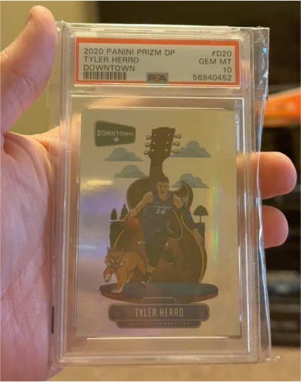 2020 Panini Prizm Draft Picks Downtown #D20 Tyler Herro — front