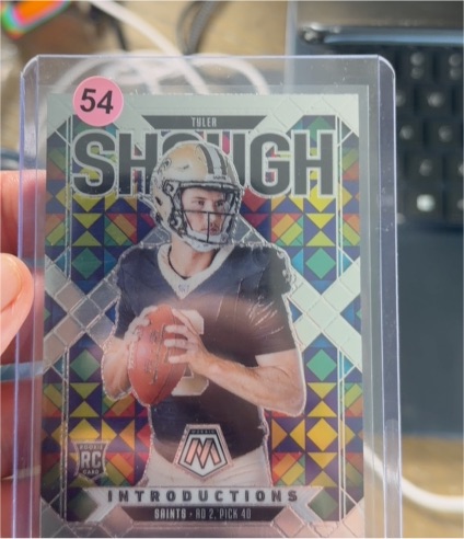 2025 Panini Mosaic #9 Tyler Shough Introductions Silver Prizm Rookie Card — front