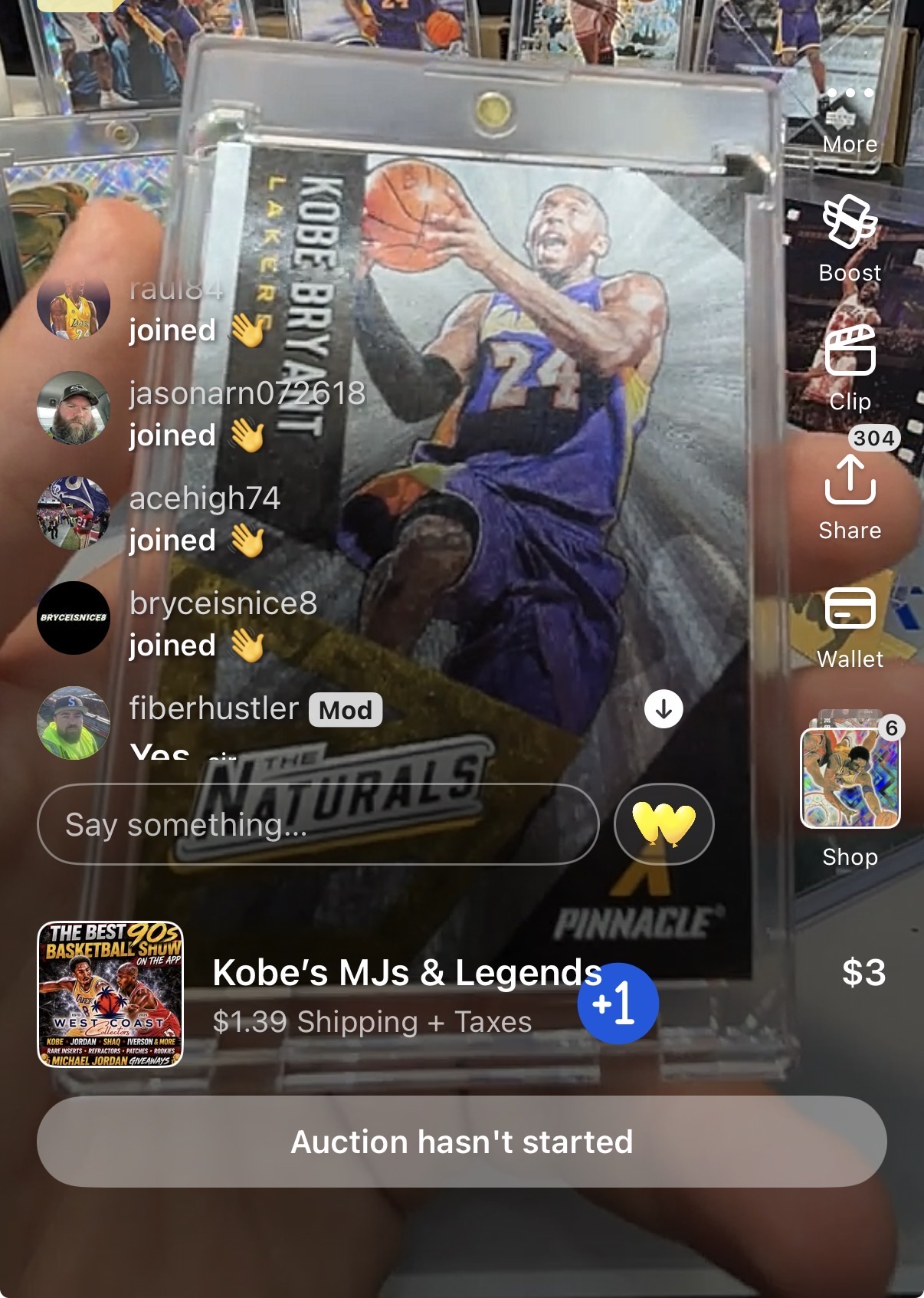1997 Pinnacle The Naturals Kobe Bryant — front