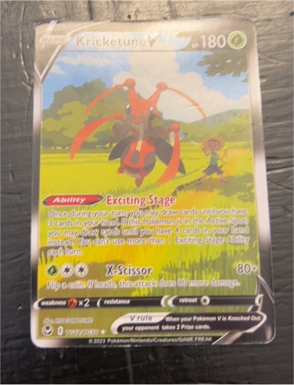 2023 Pokémon TCG Silver Tempest #TG12/TG30 Kricketune V — front