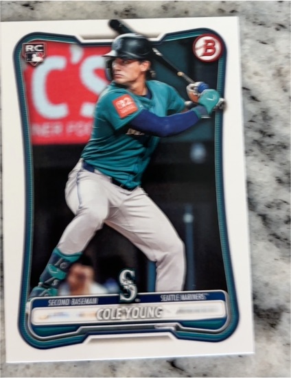 2026 Bowman #78 Cole Young Rookie Seattle Mariners — front