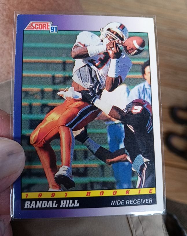 1991 Score #608 Randal Hill — front