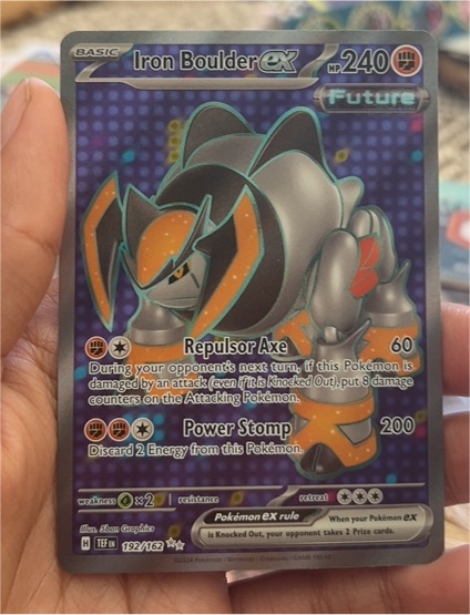 2024 Pokemon TCG Temporal Forces #192/162 Iron Boulder ex — front