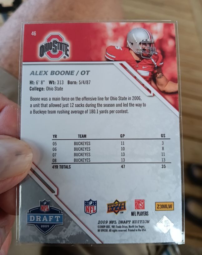 2009 Upper Deck Draft Edition #46 Alex Boone — front