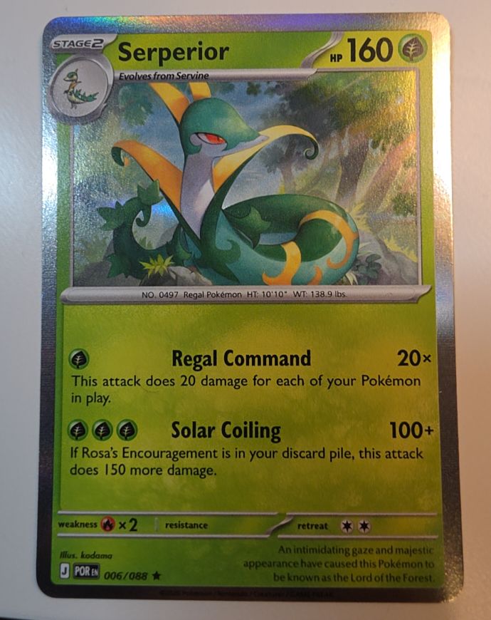 2026 Pokémon Perfect Order #006 Serperior — front