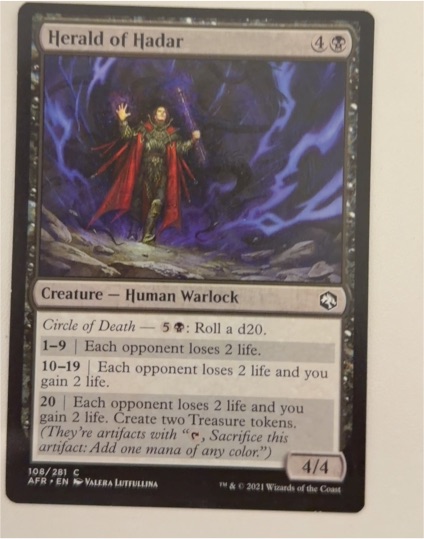 2021 Magic: The Gathering Adventures in the Forgotten Realms #108/281 Herald of Hadar — front