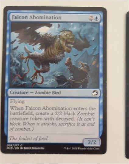 2021 Innistrad: Midnight Hunt #52 Falcon Abomination — front