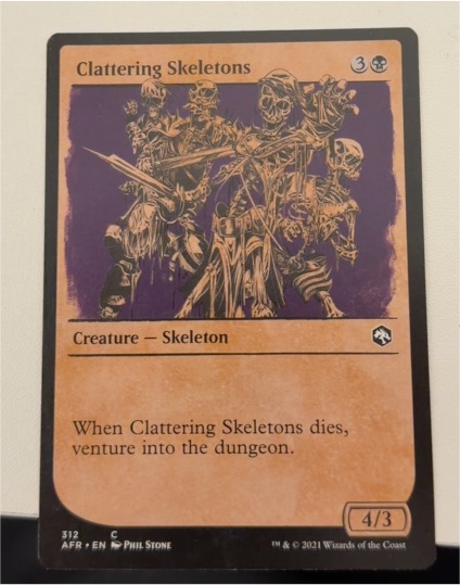 2021 Adventures in the Forgotten Realms #312 Clattering Skeletons — front