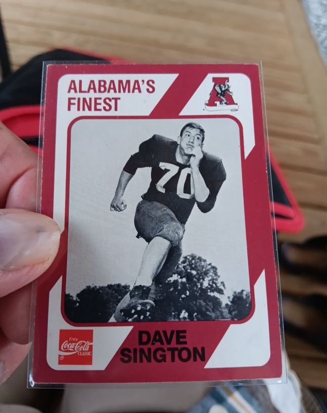 1989 Collegiate Collection Coke Alabama Crimson Tide #579 Dave Sington — front