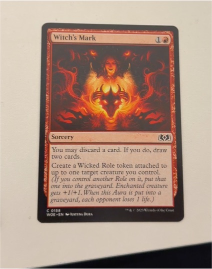 2023 Magic: The Gathering #158 Witch's Mark — front