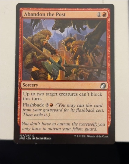 2021 Innistrad: Midnight Hunt #127 Abandon the Post — front
