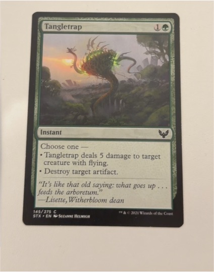 2021 Magic: The Gathering Strixhaven: School of Mages #145 Tangletrap — front