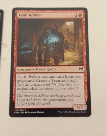 2021 Magic: The Gathering Kaldheim #158 Vault Robber — front